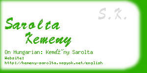 sarolta kemeny business card